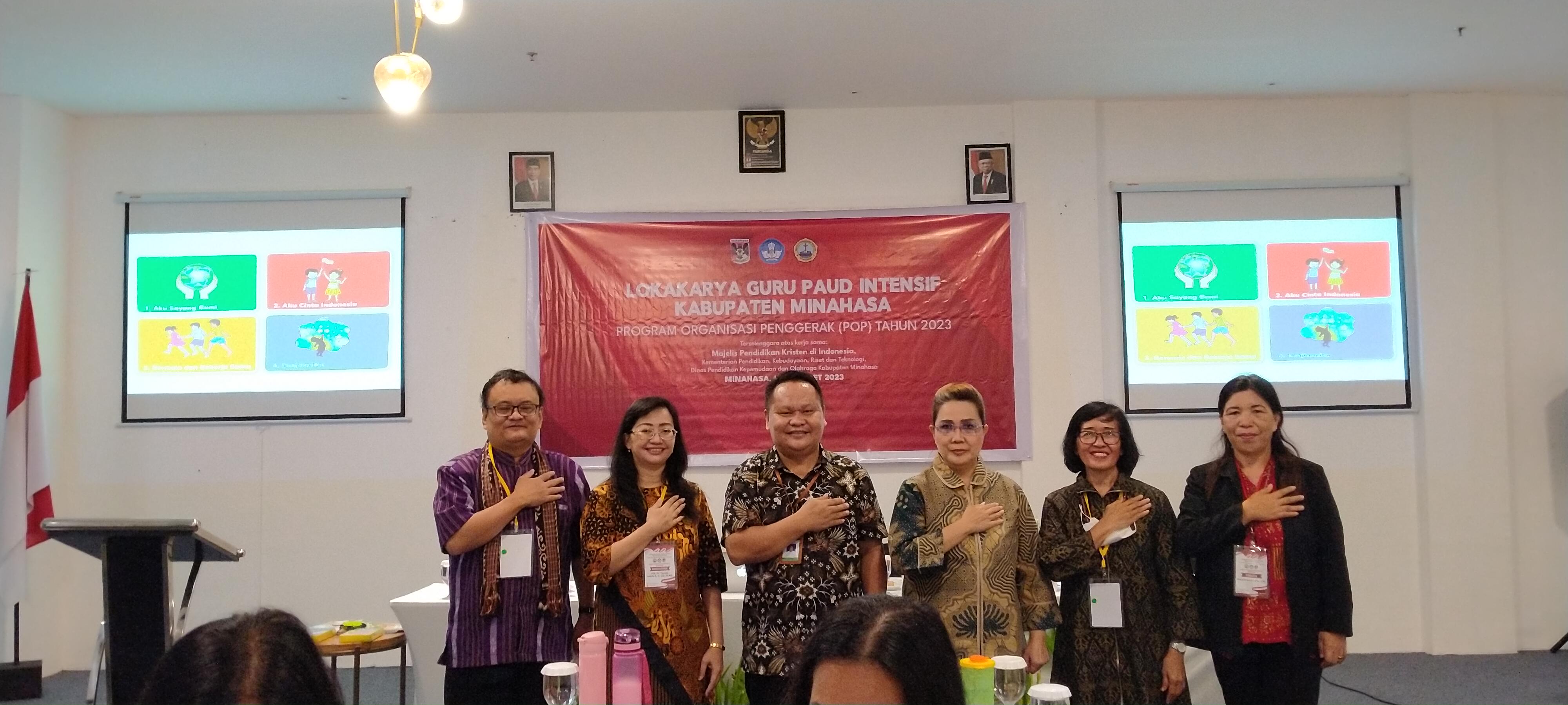 Lokakarya Guru PAUD Intensif Kabupaten Minahasa POP 2023